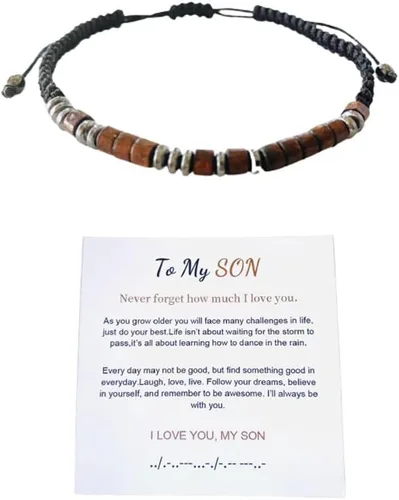 Pulsera con código morse "I Love You" para hijo