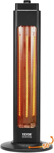 Miniatura 10 de VEVOR Calentador de patio colgante, calentador infrarrojo eléctrico de 1500 W, protección IP34 con cable de tracción de 23.6 pulgadas y cadena