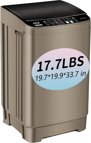 Miniatura 11 de Lavadora completamente automática con pantalla LED, bomba de drenaje portátil de 17.7 libras, 10 programas y 8 niveles de agua seleccionados, ideal