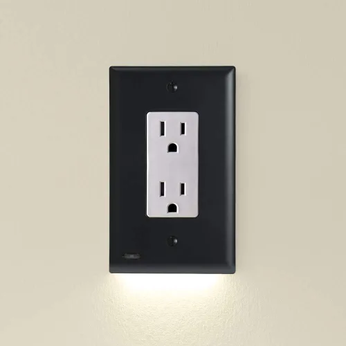 Miniatura 15 de Paquete de 10 - SnapPower GuideLight [para tomacorrientes dúplex] - Reemplaza la luz nocturna de enchufe - Placa de pared de receptáculo eléctrico