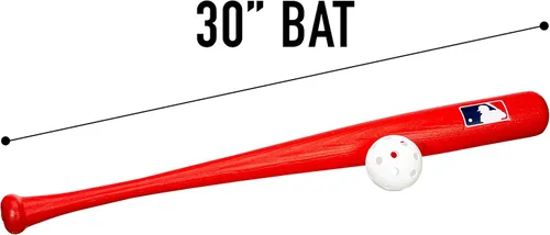Miniatura 2 de Franklin Sports MLB Kids Baseball Bat and Ball Set - Lightweight 30" Youth Plastic Bat - Multiple Colors Rojo