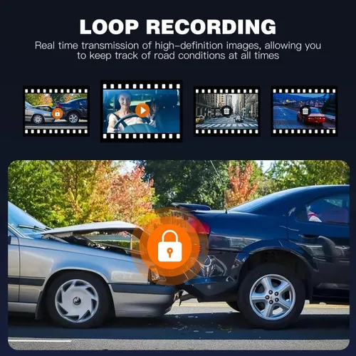 Miniatura 6 de ULTECHNOVO - Espejo con pantalla táctil de 10.23 pulgadas con cámaras delanteras y traseras 1080P, doble grabación, transmisión, multimedia