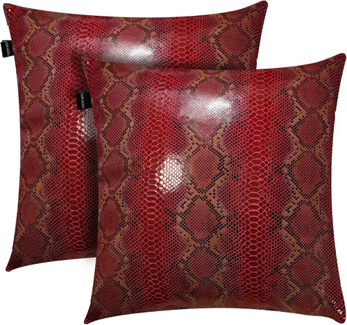 Miniatura 101 de Funda de almohada de piel de cordero – Funda de cojín decorativa para sofá – Fundas para sala de estar y dormitorio, 22 x 22 pulgadas – Paquete de 2