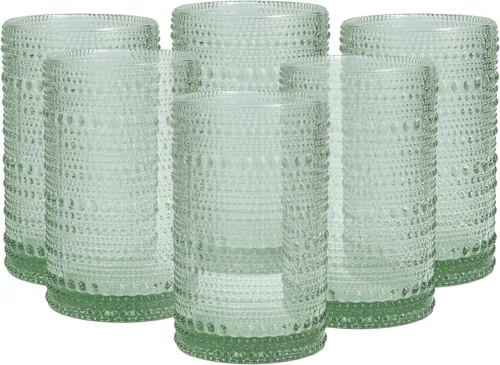 Miniatura 9 de D&V By Fortessa Jupiter - Vaso para bebidas heladas, 385 ml, juego de 6 Rojo