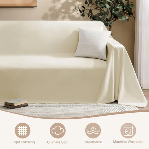 Miniatura 2 de Funda de sofá modular para perros, lavable para sofá de 2 cojines, funda de felpilla para sofá seccional, protector de muebles multiusos para niños