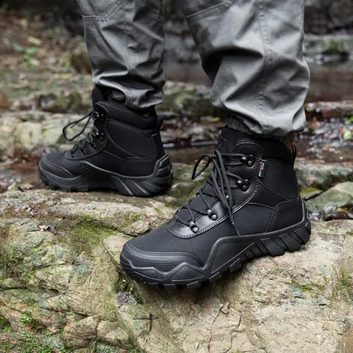 Miniatura 7 de FREE SOLDIER Men's Waterproof Hiking Boots Military Tactical Boots for Men Outdoor Lightweight Work Boots