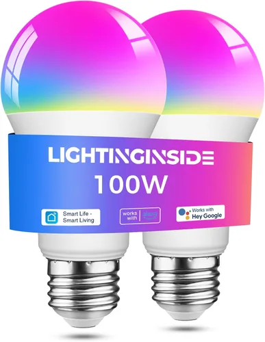 Miniatura 13 de Lightinginside - Bombillas inteligentes de 60 W equivalentes, bombilla WiFi inteligente compatible con Alexa/Google Assistant/Smart Life, A19 E26