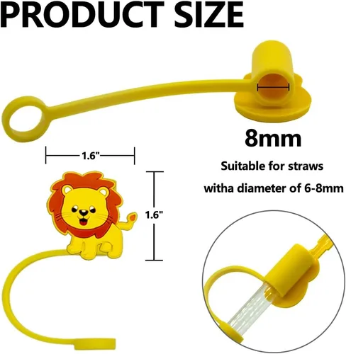 Miniatura 4 de 12 tapas de silicona reutilizables de grado alimenticio con temática de animales del bosque, adecuadas para bolsas de recuerdos de fiesta, fiesta