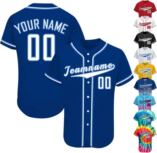 Camiseta de béisbol personalizada para hombre, a rayas, con botones, cosidas, para mujeres, jóvenes, niños, uniforme deportivo