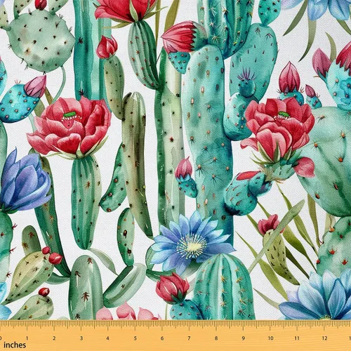 Miniatura 41 de The Yard - Tela floral vintage de copos de nieve de ciervo, oso de ciervo, para niños, adolescentes, estilo granja, animales salvajes, plantas Azul