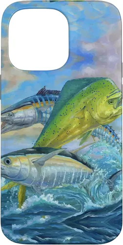 Miniatura 20 de iPhone 13 lindo Mahi Mahi verde pesca atún caso