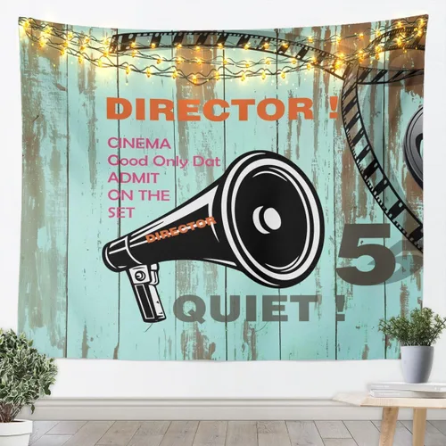 Miniatura 8 de Homewish Tapiz de música de piano, notas musicales, arte para colgar en la pared, para niños, niñas, niños, adolescentes, grafiti retro, color gris