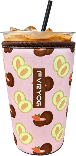 Miniatura 79 de Fundas de neopreno reutilizables aisladas para café helado, fundas para tazas de café helado, fundas para bebidas heladas y calientes