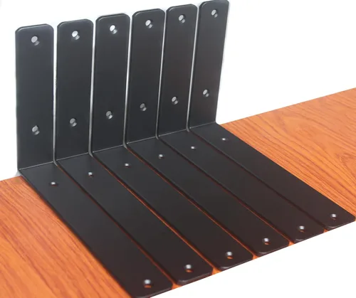 Miniatura 48 de Paquete de 12 soportes de estante en L de 8 pulgadas de largo x 6 pulgadas de alto x 1.5 pulgadas de ancho, 5 mm de grosor, soporte de estante en L