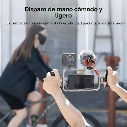 Miniatura 5 de SmallRig Jaula universal para teléfono, kit de aparejo de video para teléfono inteligente con asas, estabilizador de estuche de video