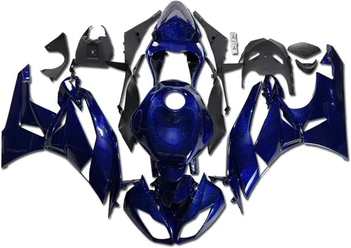 Miniatura 16 de US STOCK - Carenado negro brillante apto para 2009-2012 ZX6R 636 ZX-6R inyección ABS plásticos posventa carrocería 2010 2011 09 10 11 12
