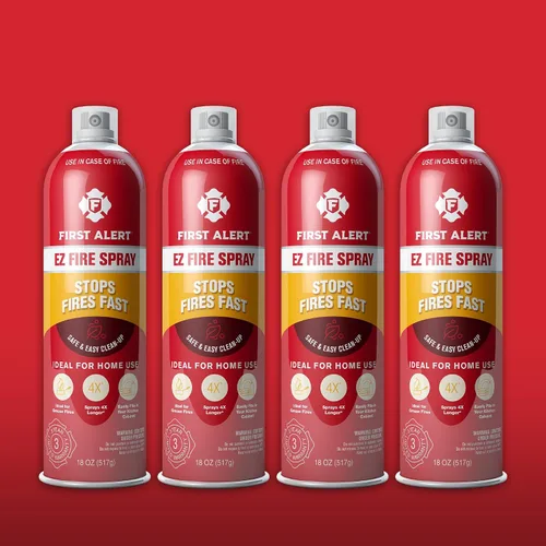 Miniatura 6 de First Alert EZ AF400 - Aerosol de extinción de incendios en aerosol, rojo, 18 onzas (paquete de 1)