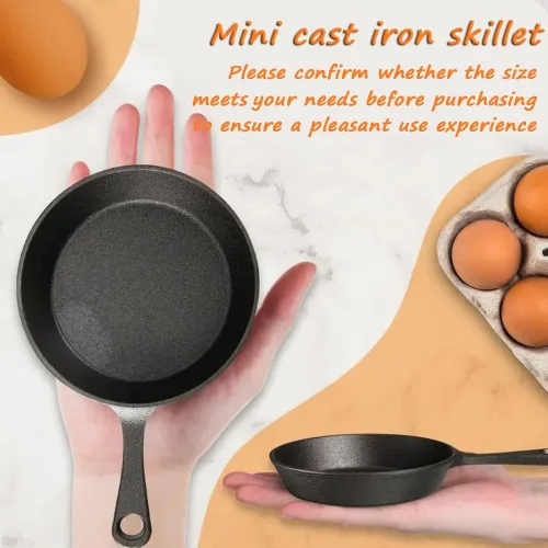 Miniatura 4 de Sartén con un huevo, mini sartén de inducción, sartén pequeña negra, olla antiadherente resistente al calor, sartén portátil para estufa