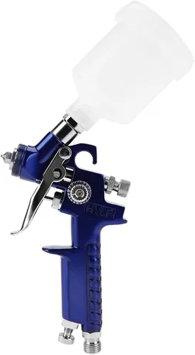 Miniatura 2 de pistola para pintar, Mini spray neumático profesional 0.8/0.039 in boquilla para reparación de pintura de automóviles (H-2000A 0.039 in)