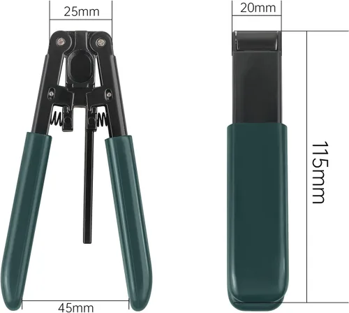 Miniatura 3 de Pelacables de descenso de fibra óptica para cables de caída FTTH de 0.118 in x 0.079 in, alicates de pelado para cable óptico aislado de goma
