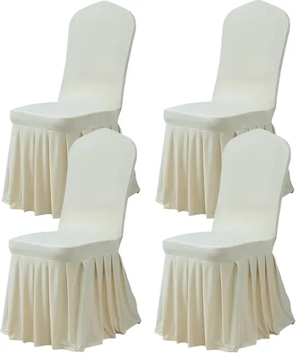 Miniatura 21 de Dimatic Juego de 2 fundas elásticas para sillas de comedor, fundas Parsons con falda, de elastano súper ajuste, funda protectora de asiento para Azul