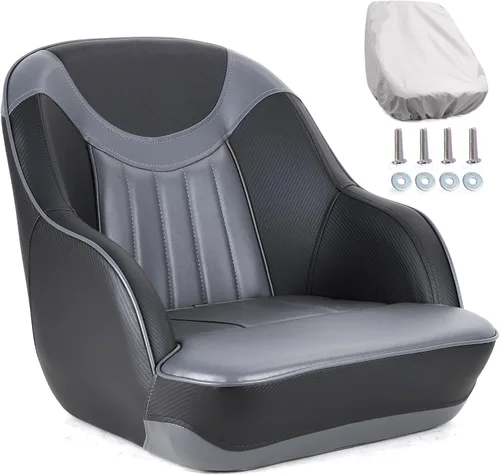 NORTHCAPTAIN Asiento de barco Pontón Asiento de cubo capitán con funda de asiento de barco