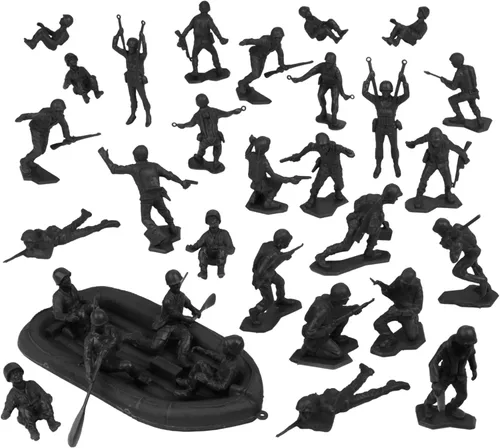 Miniatura 4 de BMC Marx Soldados de plástico del ejército de EE. UU. - Soldados negros 31 piezas de la Segunda Guerra Mundial - Fabricado en EE. UU