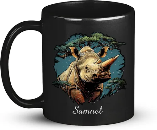 Miniatura 18 de Taza de café personalizada de cuervo con nombre de amante de cuervos, taza de café negra personalizada de animales de 11 onzas y 15 onzas, taza