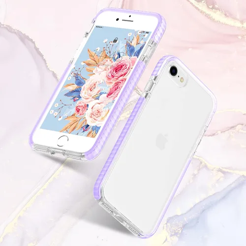 Miniatura 6 de MATEPROX Funda compatible con iPhone Se 2022, iPhone SE 2020, iPhone 8, iPhone 7, funda transparente, resistente, antiarañazos, antiarañazos, a