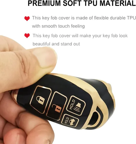 Miniatura 6 de Funda para llavero Toyota con llavero de TPU suave protector de llave de coche compatible con Camry Corolla RAV4 Highlander Avalon Corolla iM Venza