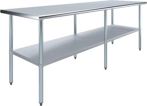 Mesa de trabajo de acero inoxidable, mesa de metal