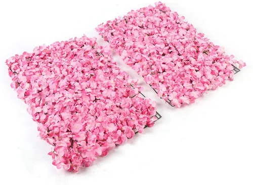 Miniatura 4 de Paquete de 10 paneles de pared de flores artificiales de 24 x 16 pulgadas, paneles de pared románticos de rosas de seda para bodas, fiestas, hogar