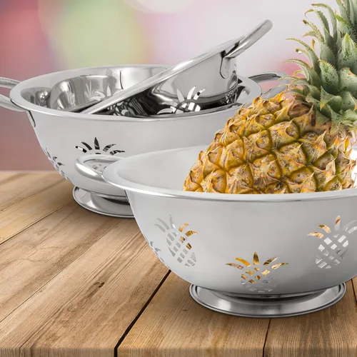 Miniatura 3 de ExcelSteel Coladores de piña de acero inoxidable 730, juego de 3