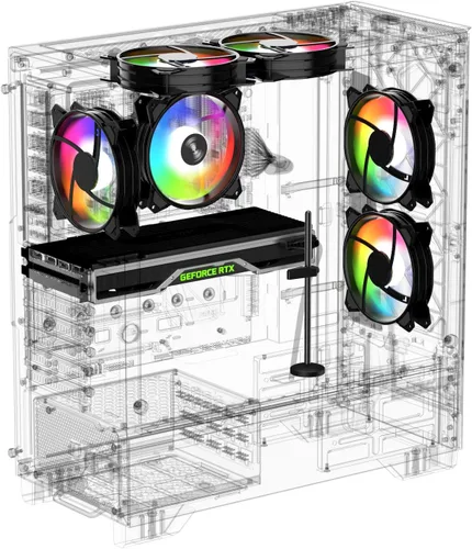 Miniatura 8 de upHere Tarjeta gráfica GPU Brace Soporte de tarjeta de video Sag Holder/Holster Bracket, anodizado aluminio aeroespacial negro (G195BK)