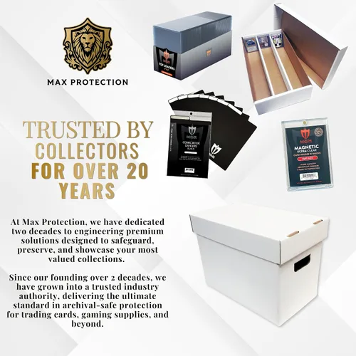 Miniatura 8 de Max Protection Cajas de almacenamiento de cómics, paquete de 3, cartón corto para 150 a 175 cómics, diseño de doble grosor, caja apilable de alta