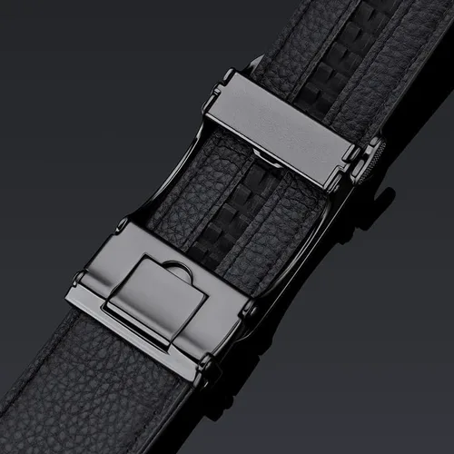 Miniatura 6 de VANNANBA Cinturón para hombre, cinturón de trinquete de moda de cuero genuino para hombres. Tamaño ajustable