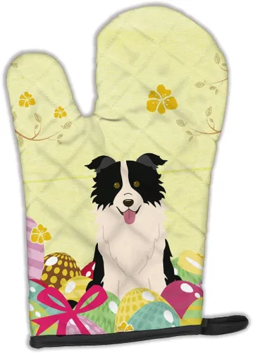 Miniatura 415 de Caroline's Treasures BB2732OVMT Dog House Collection Border Collie - Guante de horno grueso resistente al calor para sartenes calientes y horno