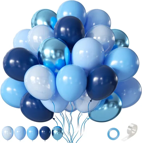 Miniatura 14 de Globos morados, 60 globos de látex de color morado claro y perla metálica, globos de confeti para cumpleaños, baby shower, despedida de soltera