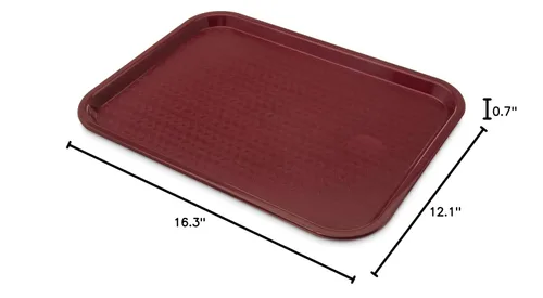 Miniatura 8 de Carlisle FoodService Products CT121661 Bandeja estándar para cafetería/comida rápida, 12 x 16 pulgadas, color borgoña