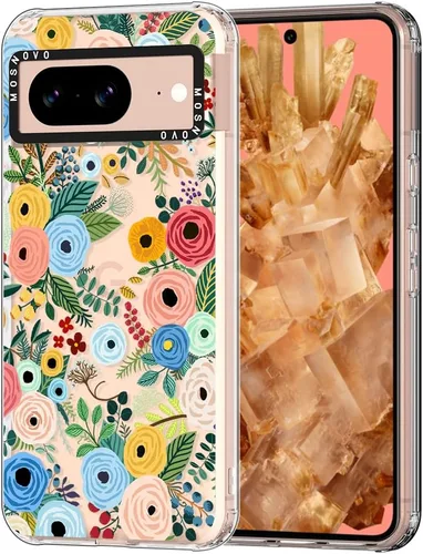 MOSNOVO Funda para Google Pixel 8, [Buffertech protección contra caídas de grado militar de 6.6 pies] [Tecnología antidespegado] Diseño de funda de