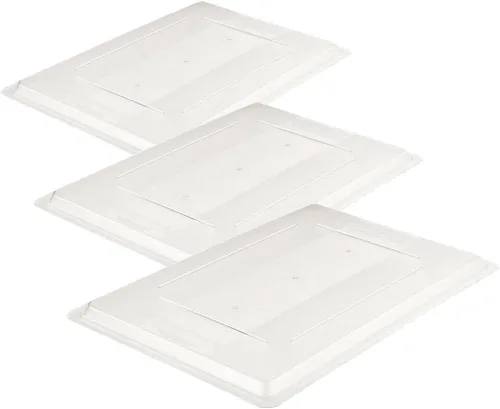 Miniatura 6 de Rubbermaid Commercial Products Tapa de caja de almacenamiento de alimentos para tamaños de 8.5, 12.5, 16.5 y 21.5 galones, transparente