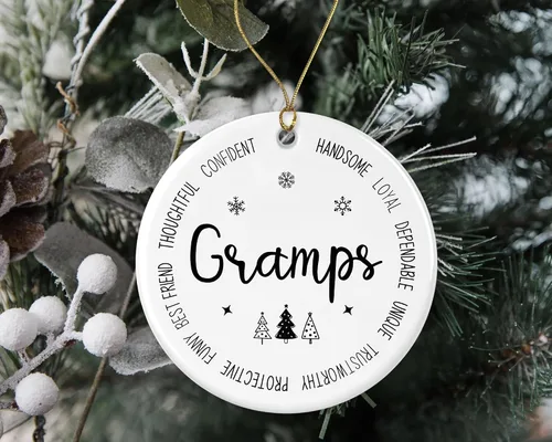 Miniatura 2 de Adorno descriptivo de abuelos, adorno de Navidad con los mejores abuelos, regalo de recuerdo de Navidad de hija o hijo, regalo de adorno