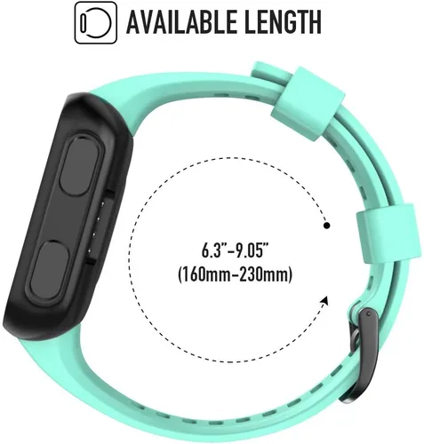 Miniatura 5 de NotoCity Correa de reloj de repuesto de silicona suave para Garmin Forerunner 35, compatible con Forerunner 35 Smartwatch Verde menta