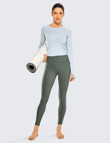 Miniatura 3 de CRZ YOGA Leggings deportivos para mujer de la colección Naked Feeling, para entrenamiento, entrepierna de 25pulgadas y largo de 78, de cintura alta