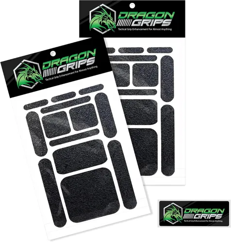 Miniatura 10 de Dragon Grips 13 piezas de cinta de agarre de goma rectangular, pegatinas de agarre gomosas para estuche de teléfono, mouse, pistola, herramientas