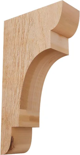 Miniatura 48 de Ekena Millwork COR04X12X12NEB00RWR 4 pulgadas de ancho x 12 pulgadas de profundidad x 12 pulgadas de alto New Brighton Rough Sawn Corbel, cedro rojo
