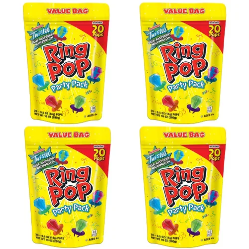Miniatura 8 de Ring Pop - Paquete variado de piruletas individuales envueltas para el regreso a clases a granel – 20 piruletas con sabores surtidos – Dulces