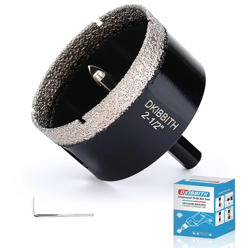 Miniatura 26 de DKIBBITH Juego de brocas de diamante de 5/8" con broca piloto - Paquete de 2 brocas de diamante de 5/8" con punta de diamante para agujeros