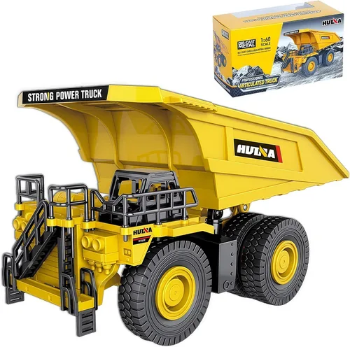Miniatura 11 de Juguete de rodillo grande de metal a escala 1/60, juguete modelo de vehículos de construcción de metal, juguetes de coche de caja de arena al aire