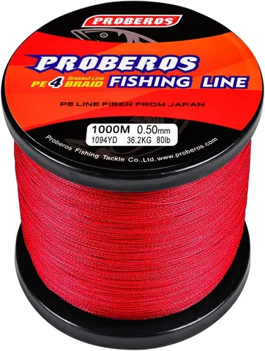 Miniatura 11 de Sedal trenzado de 4 hebras, más fuerte, multifilamento, de polietileno, trenzado, para agua salada, 6 lb - 100 lb, 100 m - 300 m - 500 m, súper